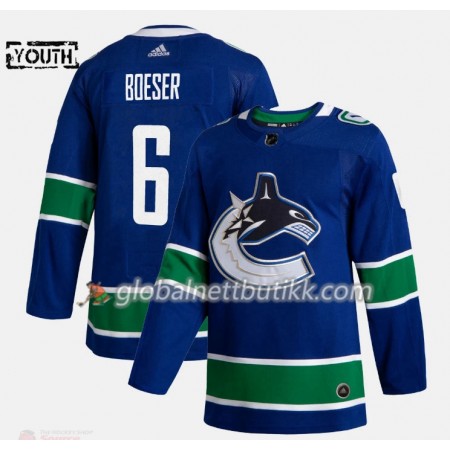 Vancouver Canucks Hockeydrakt Brock Boeser 6 Adidas 2019-2020 Blå Authentic - Barn